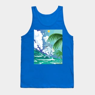 Dolphin in summer euphoria#4 Tank Top